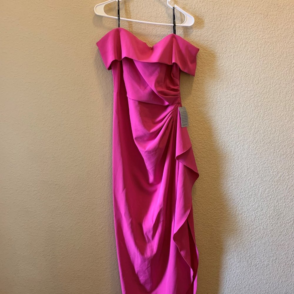 Vince Camuto Off The Shoulder Crepe Gown